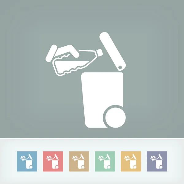 Ícone de coleta de resíduos separado — Vetor de Stock