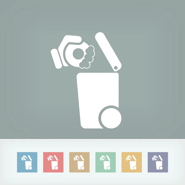 单独的废物收集图标 — 图库矢量图片