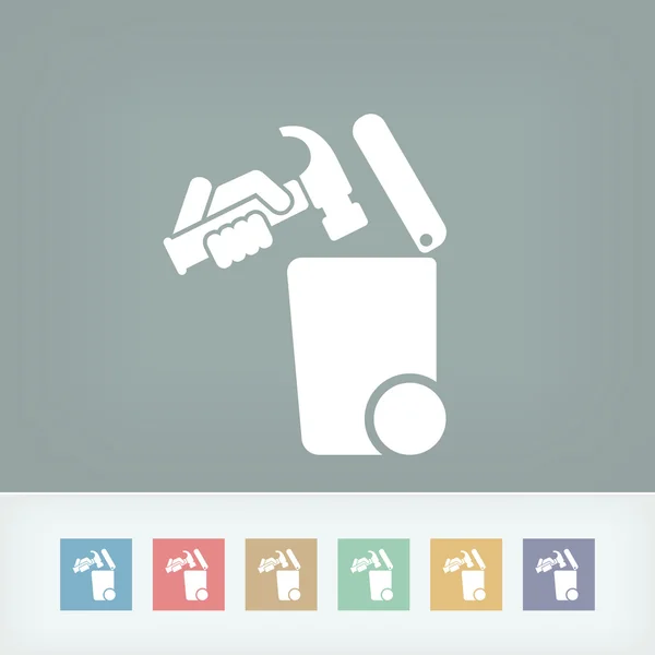 Separate waste collection icon — Stock Vector