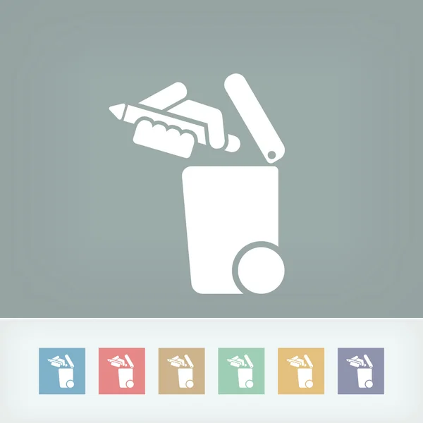 Külön hulladékgyűjtési ikon — Stock Vector