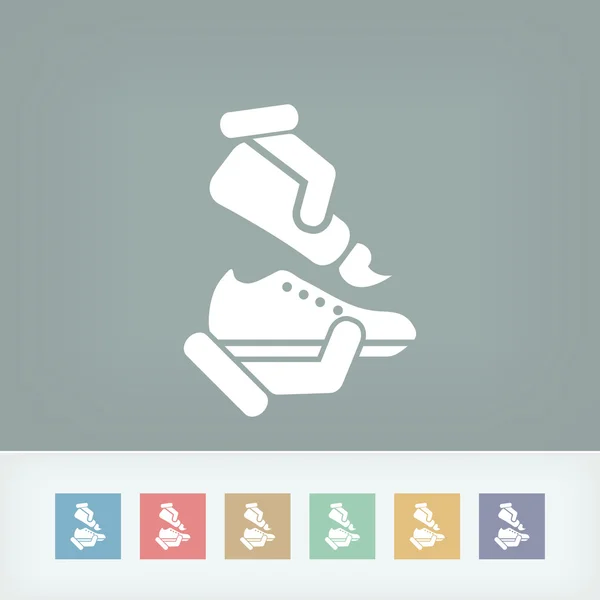 Pulizia scarpe — Vettoriale Stock