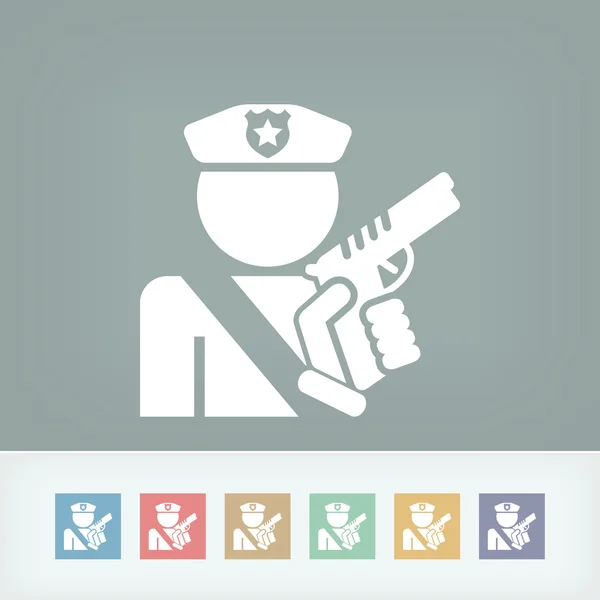 Politieagent pictogram — Stockvector