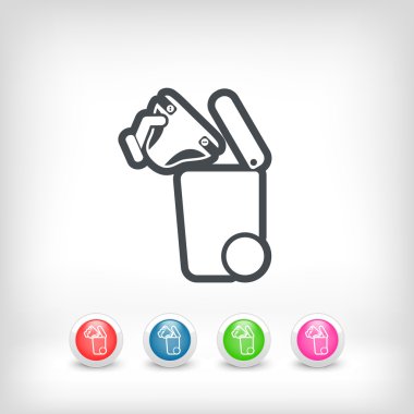 Atık toplama simgesini ayır