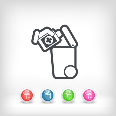 Separate waste collection icon clipart