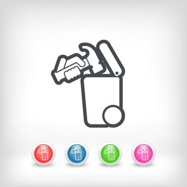 Atık toplama simgesini ayır