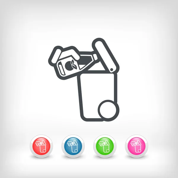 Separate waste collection icon — Stock Vector