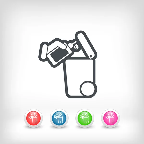 Separate waste collection icon — Stock Vector