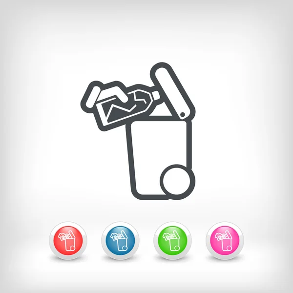 Separate waste collection icon — Stock Vector