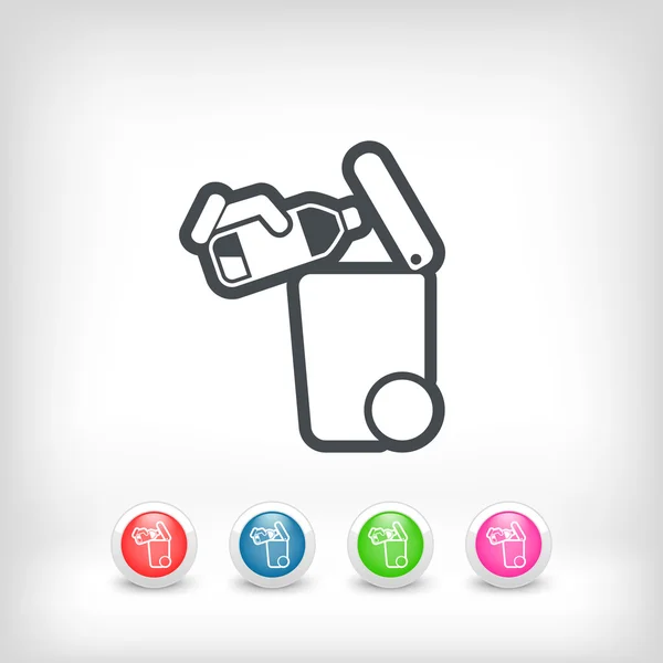 Separate waste collection icon — Stock Vector