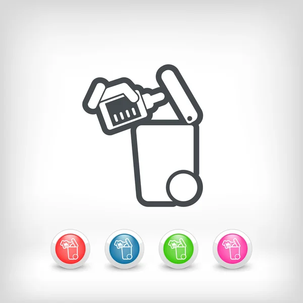 Separate waste collection icon — Stock Vector