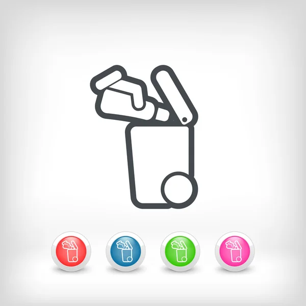 Separate waste collection icon — Stock Vector