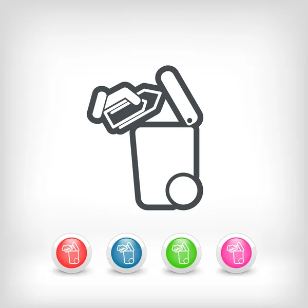 Separate waste collection icon — Stock Vector