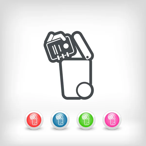 Separate waste collection icon — Stock Vector