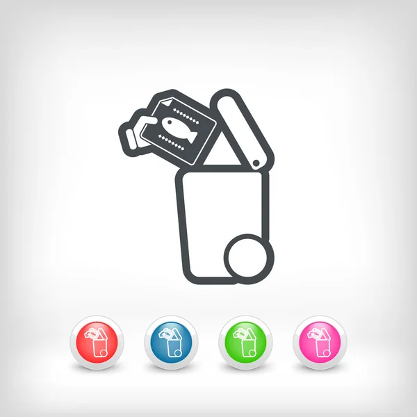 Separate waste collection icon — Stock Vector