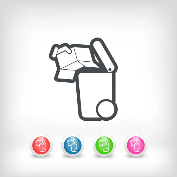 Separate waste collection icon — Stock Vector