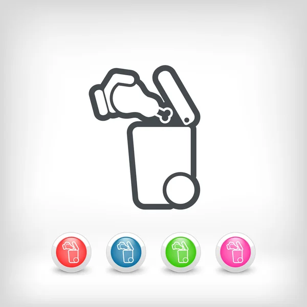 Separate waste collection icon — Stock Vector