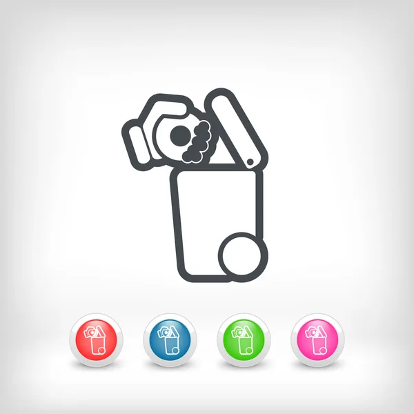 Separate waste collection icon — Stock Vector