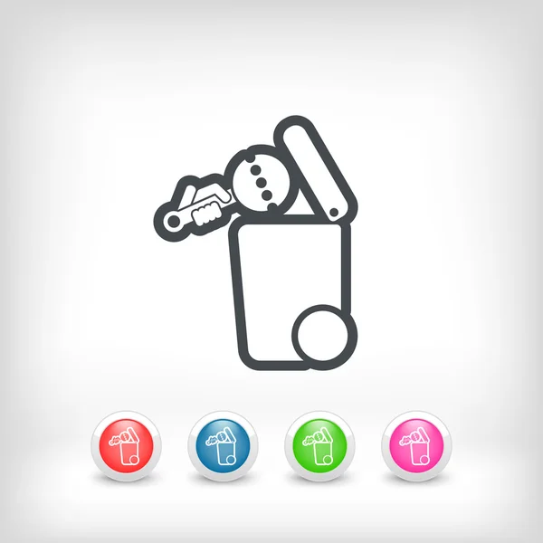 Separate waste collection icon — Stock Vector