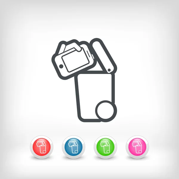 Separate waste collection icon — Stock Vector