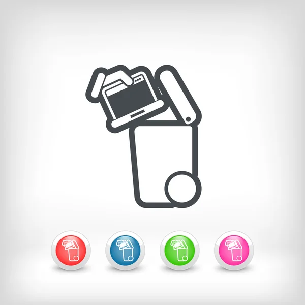 Separate waste collection icon — Stock Vector