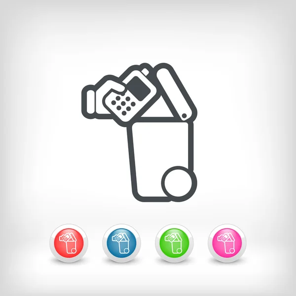 Separate waste collection icon — Stock Vector