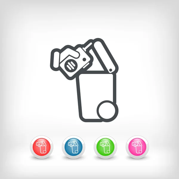 Separate waste collection icon — Stock Vector