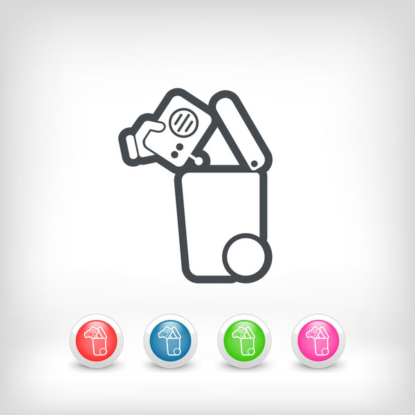 Separate waste collection icon