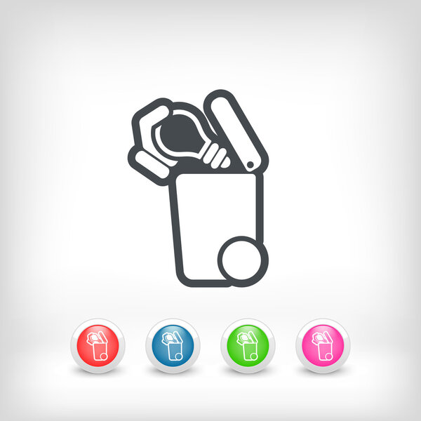 Separate waste collection icon