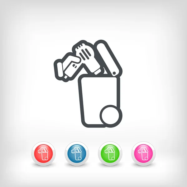 Separate waste collection icon — Stock Vector