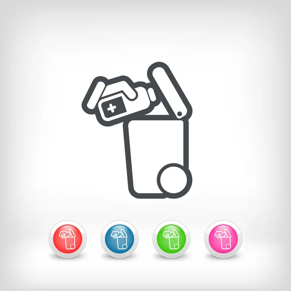 Separate waste collection icon — Stock Vector