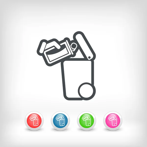 Separate waste collection icon — Stock Vector