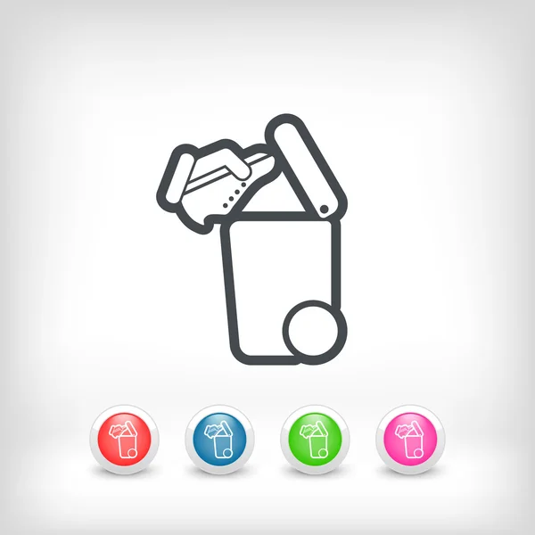 Ikonen för separat avfallsinsamling — Stock vektor