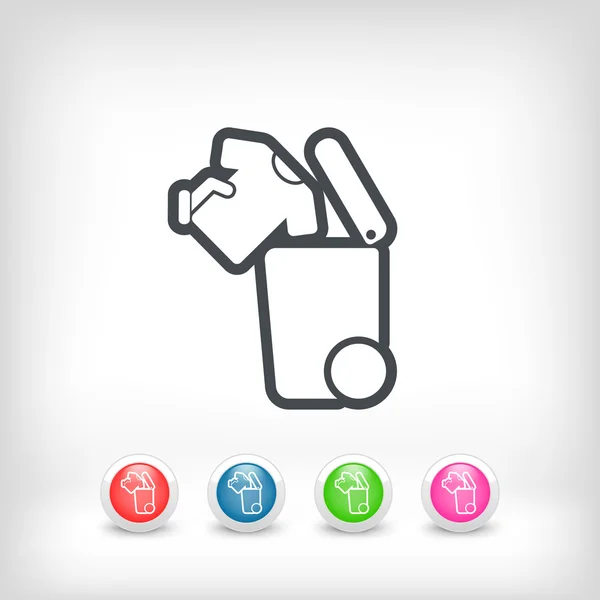 Separate waste collection icon — Stock Vector