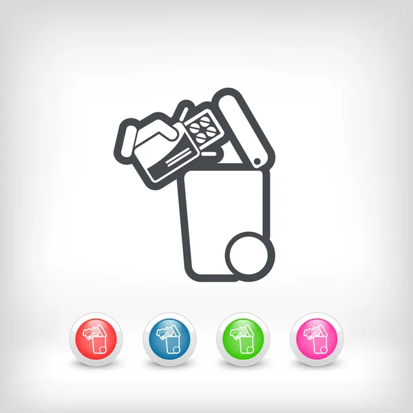 Separate waste collection icon — Stock Vector