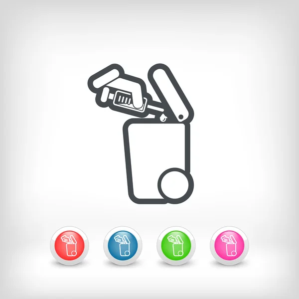 Separate waste collection icon — Stock Vector