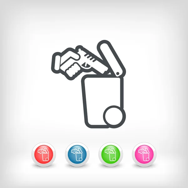 Icône de collecte des déchets séparée — Image vectorielle