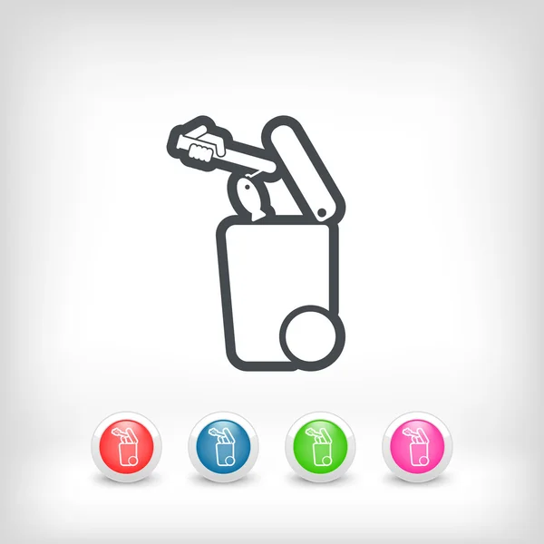 Separate waste collection icon — Stock Vector