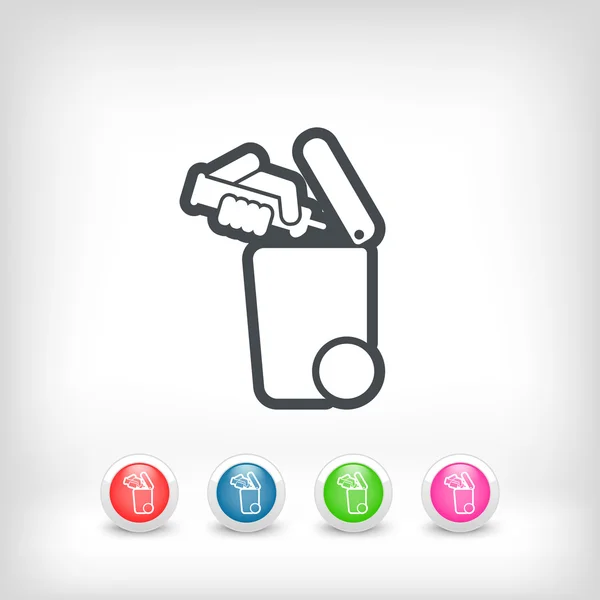 Separate waste collection icon — Stock Vector