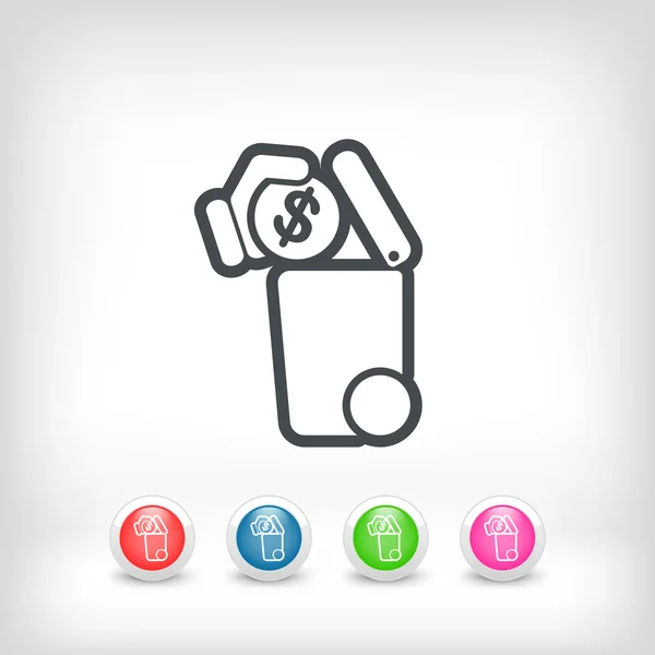 Separate waste collection icon — Stock Vector