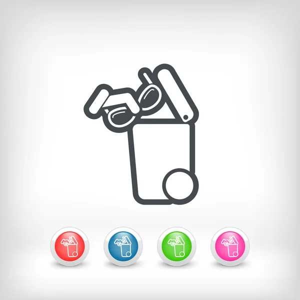 Icono separado de recogida de residuos — Vector de stock
