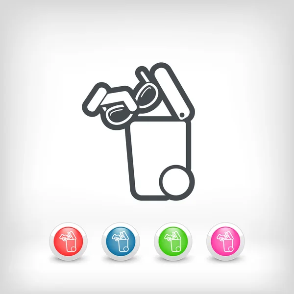 Separate waste collection icon — Stock Vector