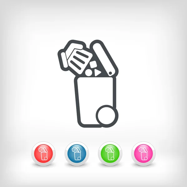 Separate waste collection icon — Stock Vector