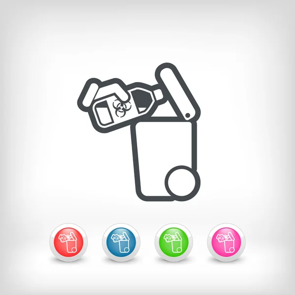 Separate waste collection icon — Stock Vector