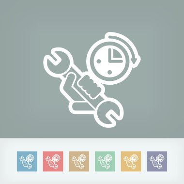 Assistance time icon clipart
