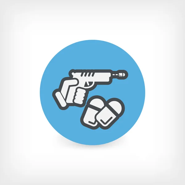 Icône pistolet — Image vectorielle