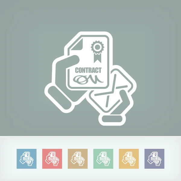 Contract icon — Stock Vector