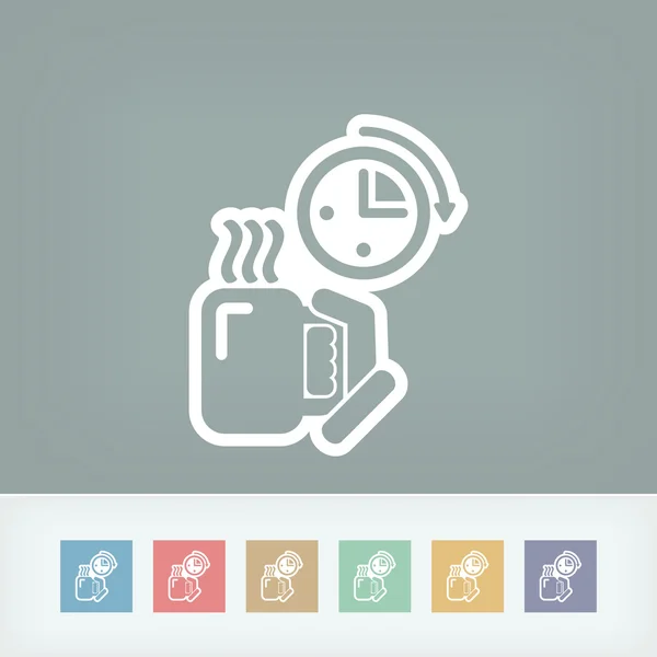 Icono hora del café — Vector de stock