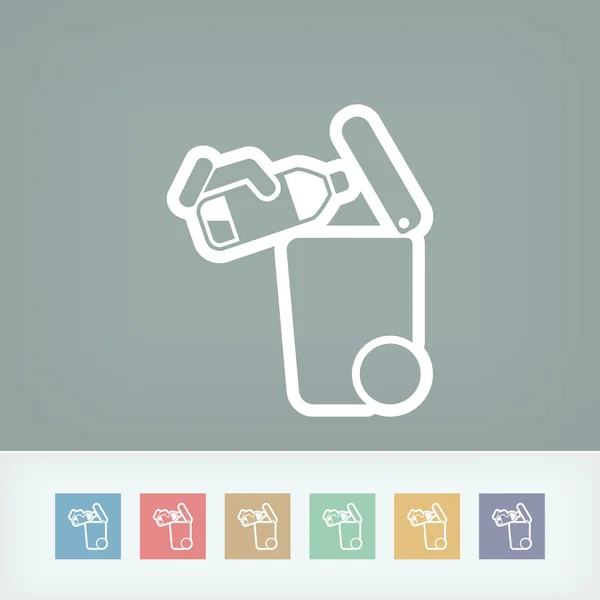 Separate waste collection icon — Stock Vector