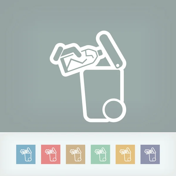 Separate waste collection icon — Stock Vector