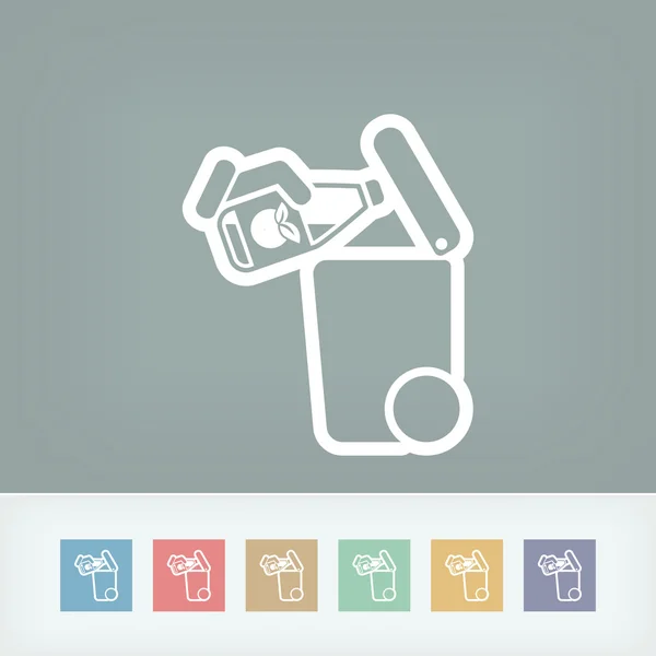 Separate waste collection icon — Stock Vector